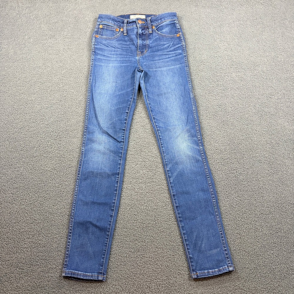 Madewell Jeans Womens 24 Blue 9 Inch High Rise Skinny Denim Stretch Pants 8639
